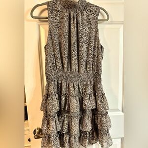 Leopard Print Ruffle Dress